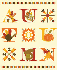 Awesome Autumn Cream Panel by Sandy Gervais for Riley Blake Designs