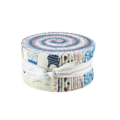 Red White & Bang 2.5" Rolie Polie by Sandy Gervais for Riley Blake Designs