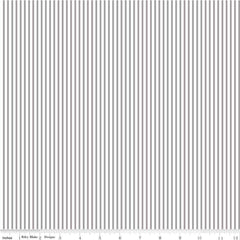 Stripes Silver Small Stripe Yardage by Riley Blake Designs