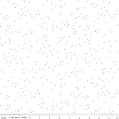 Blossom on White Rose Gold Yardage by Christopher Thompson for Riley Blake Designs
