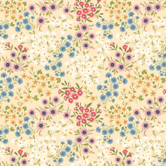 Sunshine And Chamomile Yellow Sunshine Bouquet Yardage by Lori Woods for Poppie Cotton Fabrics