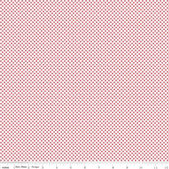 Kisses Red on White Yardage by Riley Blake Designs