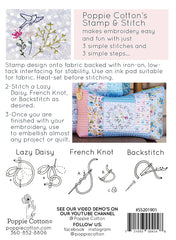 Stamp and Stitch Jar Full of Love Embroidery Stamp by Poppie Cotton